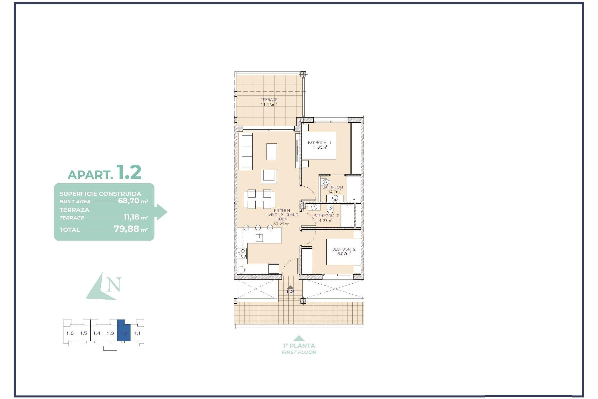 New Build - Apartment / flat - Los Alcazares - Serena Golf