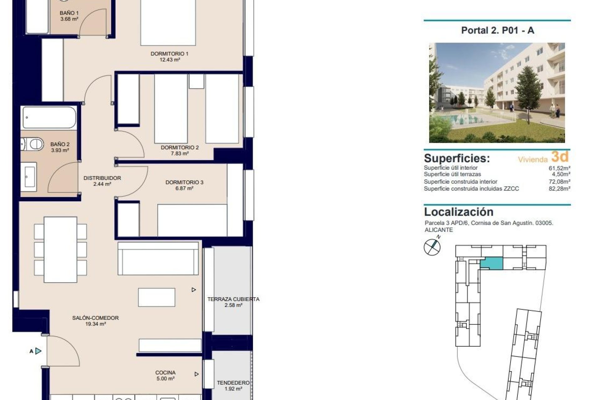 Nieuwbouw Woningen - Appartement - Alicante - San Agustín