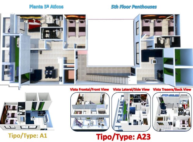 Nieuwbouw Woningen - Penthouse - Torrevieja - Center