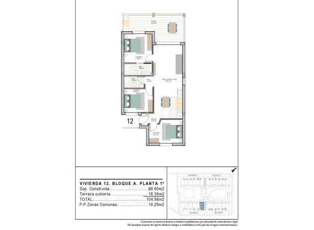 Nouvelle construction - Appartement - Torre Pacheco - San Cayetano