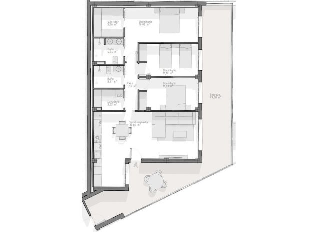 Nouvelle construction - Appartement - Aguilas - Playa del Hornillo